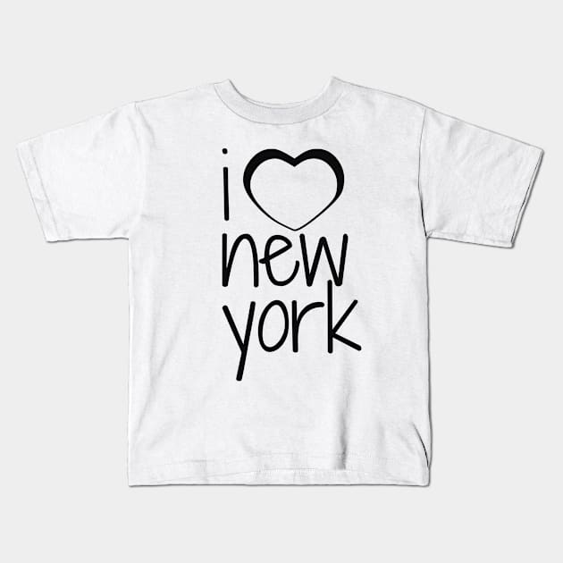 I LOVE NEW YORK Kids T-Shirt by SabasDesign